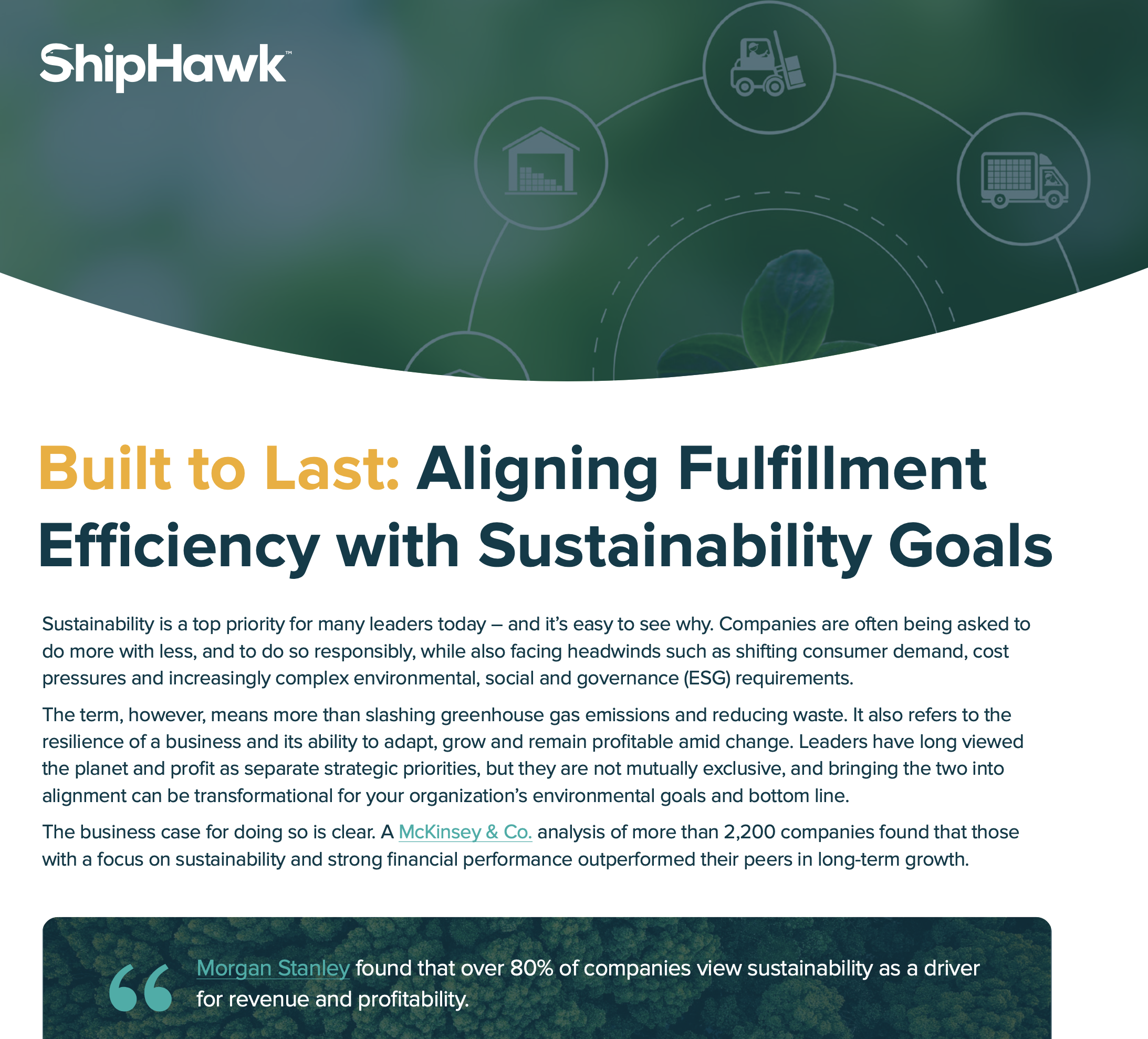 Sustainability in Fulfillment